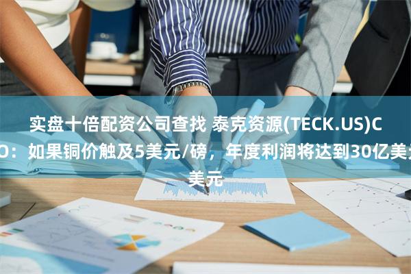 实盘十倍配资公司查找 泰克资源(TECK.US)CEO：如果铜价触及5美元/磅，年度利润将达到30亿美元