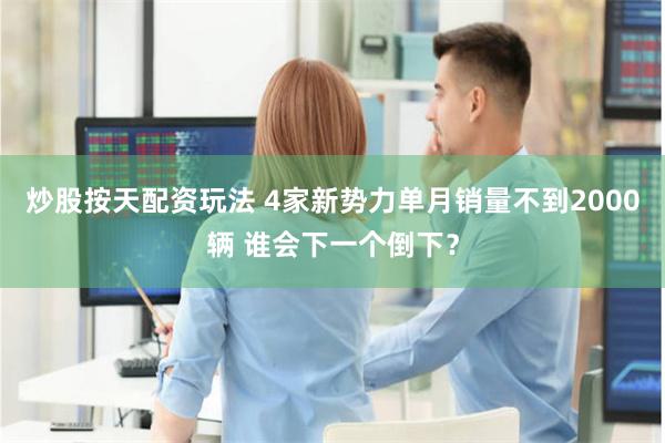 炒股按天配资玩法 4家新势力单月销量不到2000辆 谁会下一个倒下？