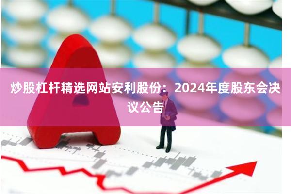 炒股杠杆精选网站安利股份:2024年度股东会决议公告