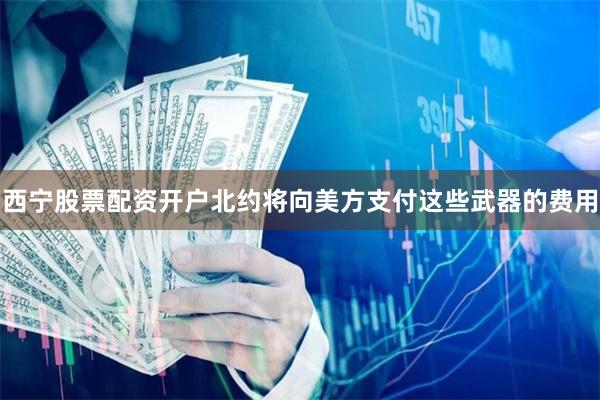 西宁股票配资开户北约将向美方支付这些武器的费用
